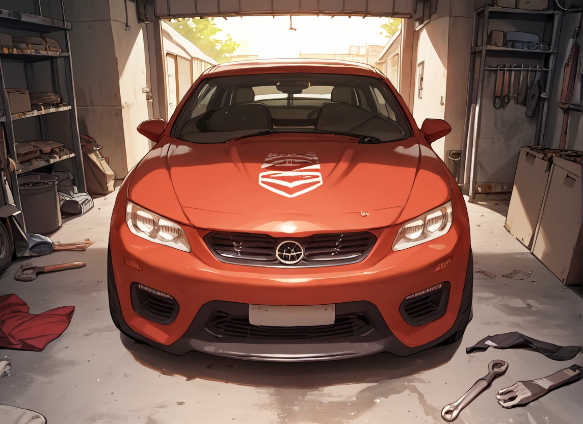 motor vehicle, ground vehicle, car, no humans, wrench, vehicle focus