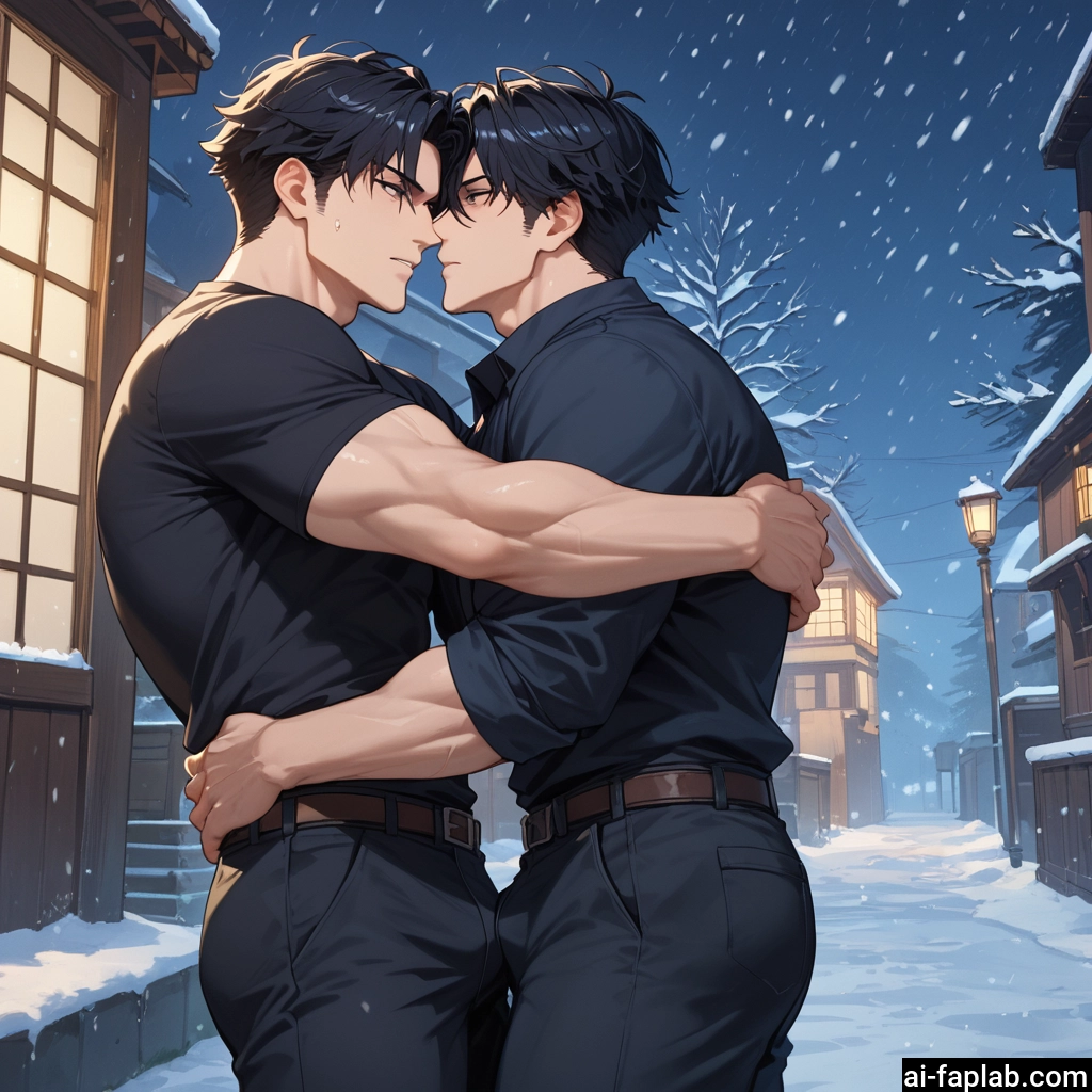 yaoi, bara, multiple boys, 2boys, male focus, shirt · Yamete.gg