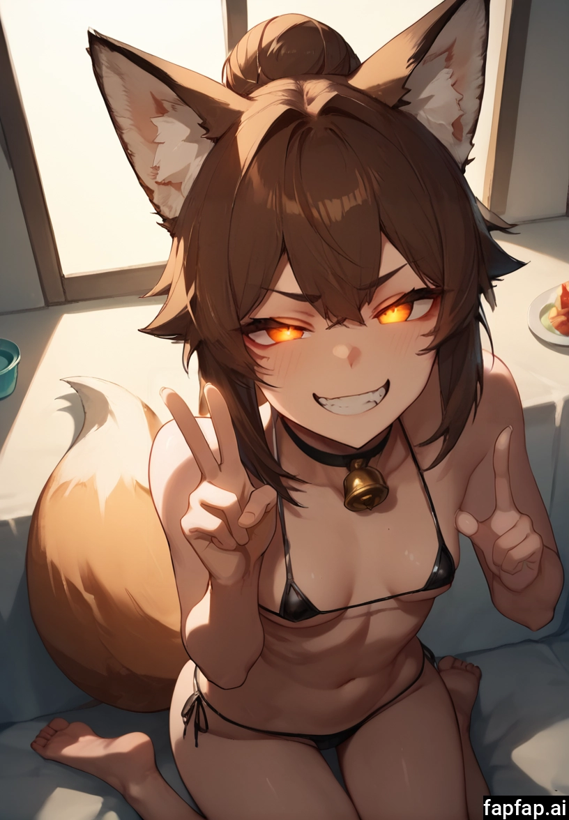 1girl, solo, breasts, swimsuit, animal ears, tail · Yamete.gg