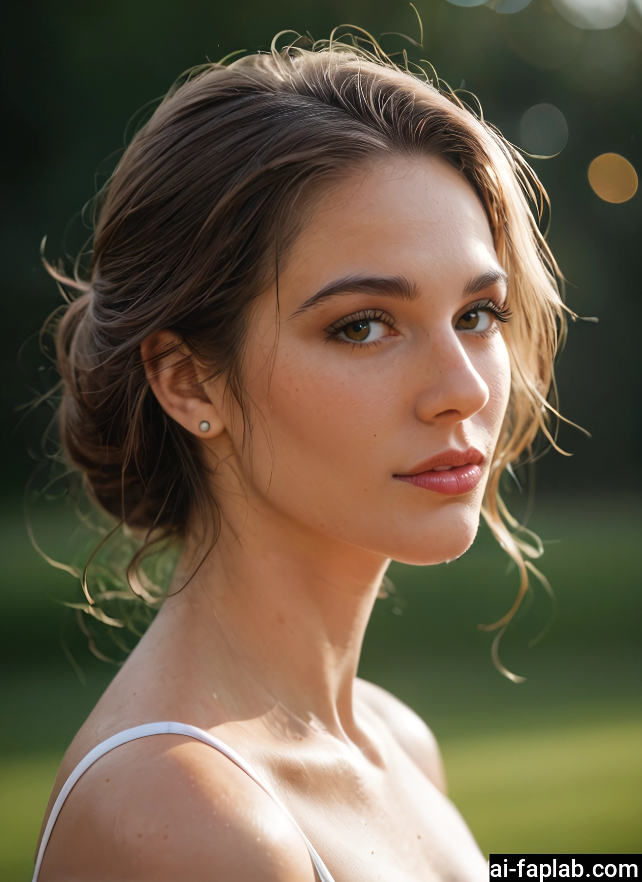 1girl, solo, jewelry, looking at viewer, earrings, brown eyes