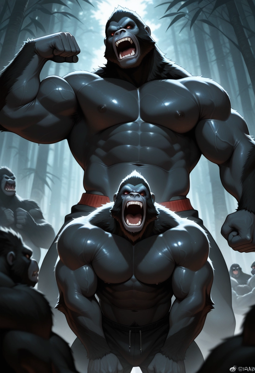 bara, muscular, muscular male, male focus, abs, topless male · Yamete.gg