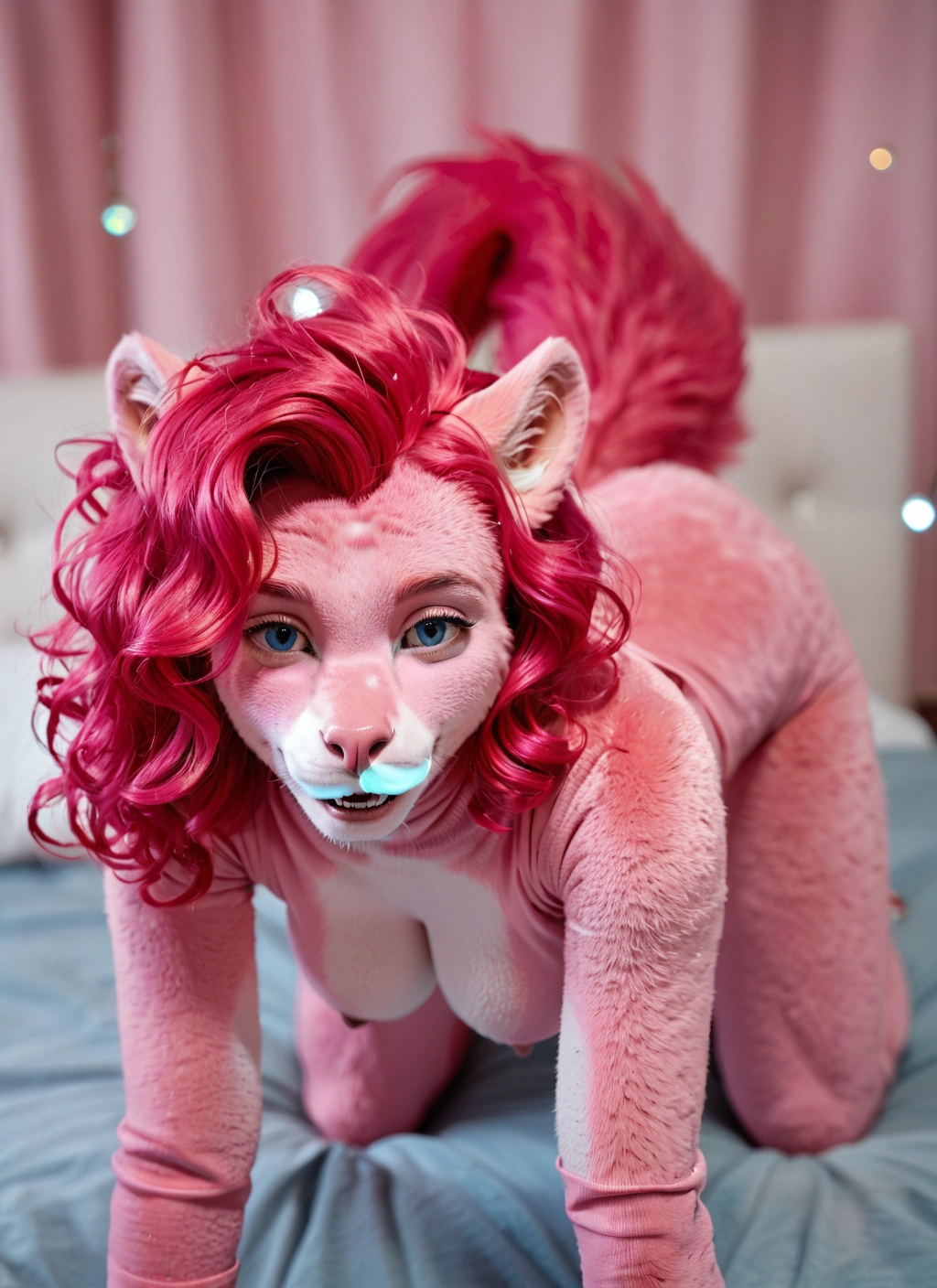 furry, 1girl, solo, breasts, furry female, blue eyes · Yamete.gg