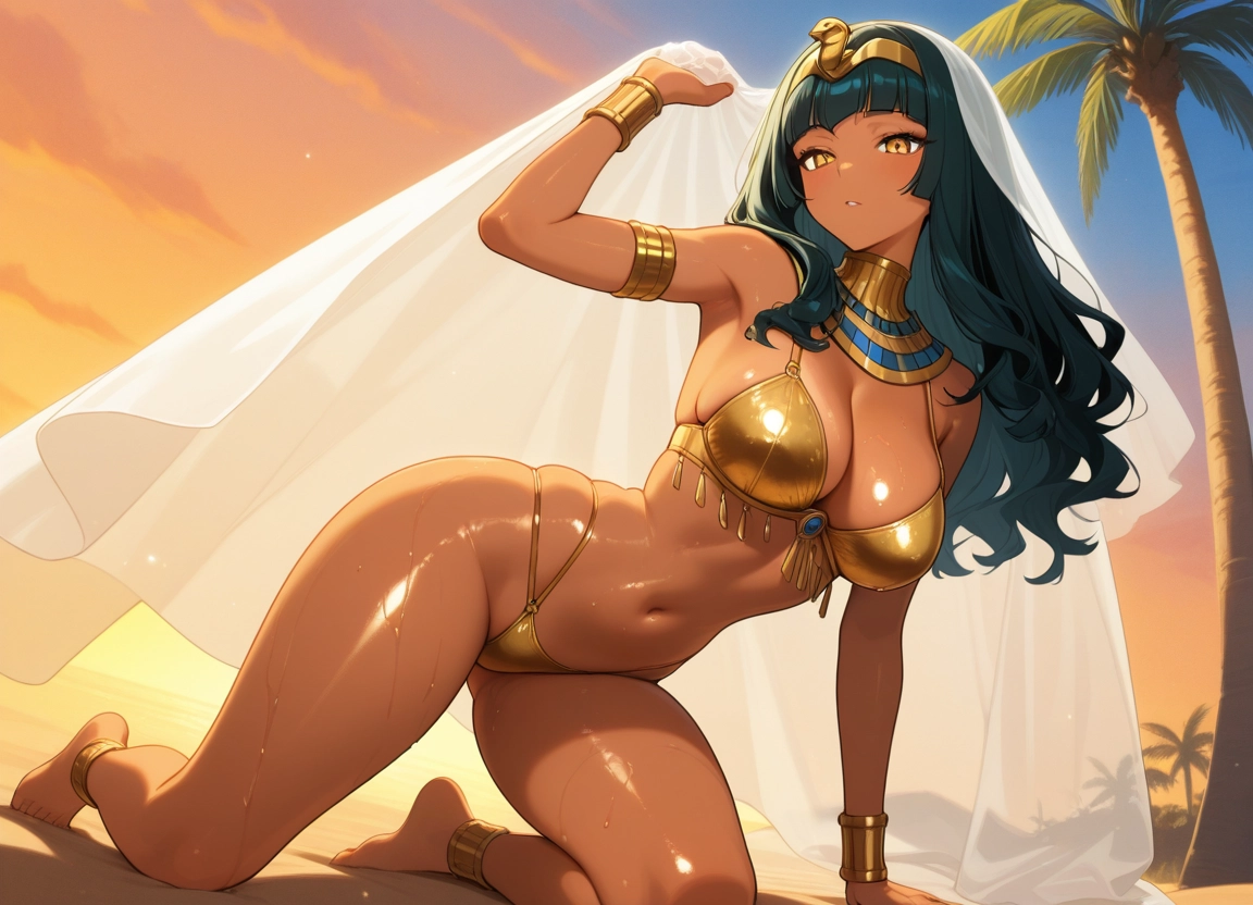 1girl, breasts, swimsuit, dark skin, dark-skinned female, bikini · Yamete.gg
