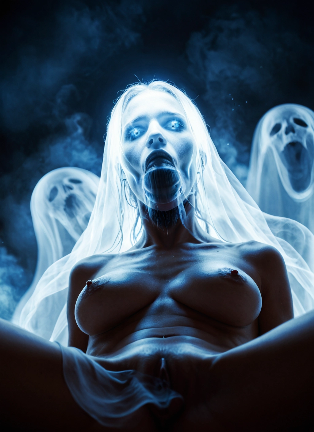 1girl, breasts, nipples, veil, solo, pubic hair · Yamete.gg