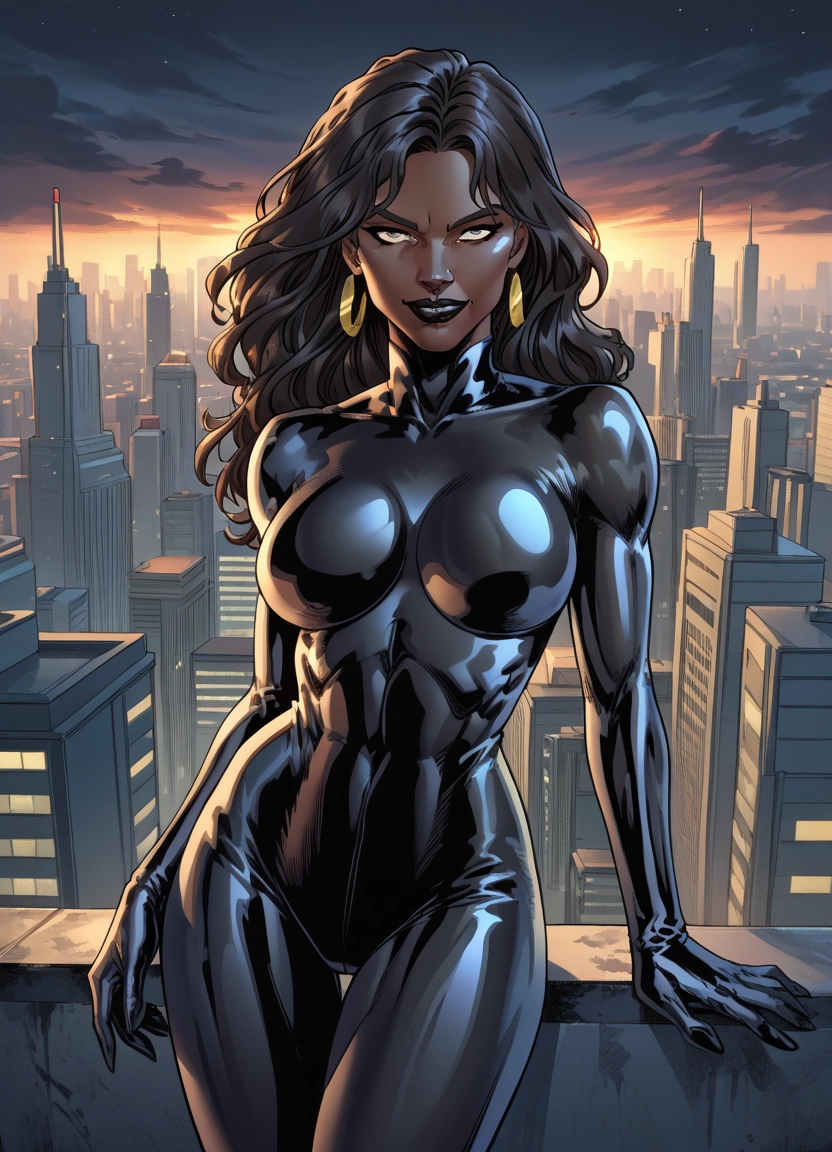 1girl, bodysuit, jewelry, earrings, breasts, solo · Yamete.gg