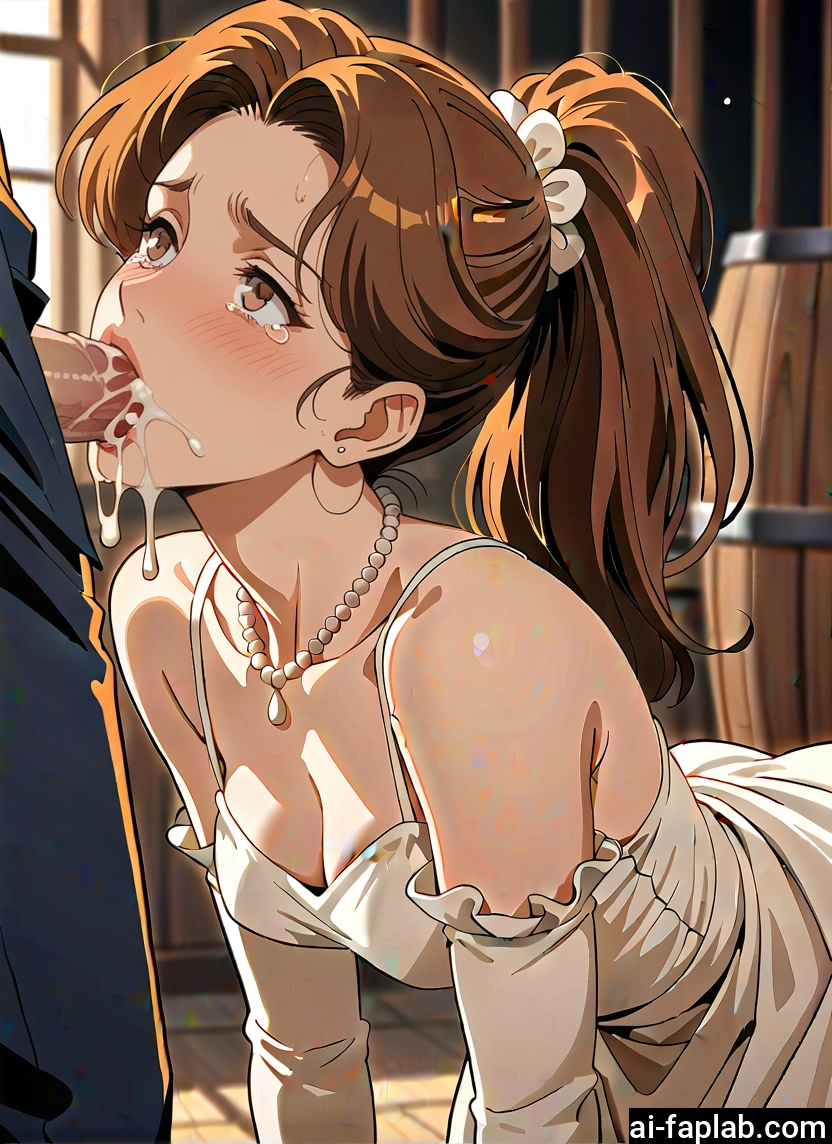 1girl, penis, hetero, oral, dress, fellatio