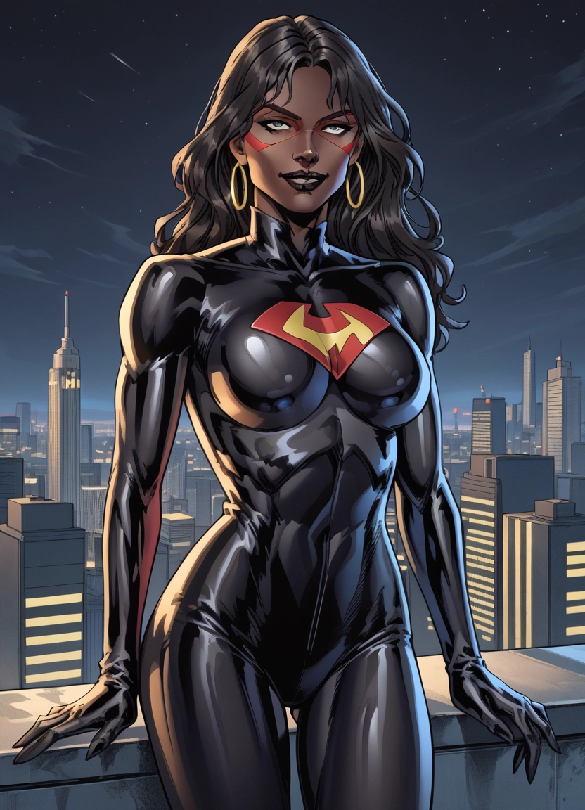 1girl, jewelry, bodysuit, earrings, solo, breasts · Yamete.gg