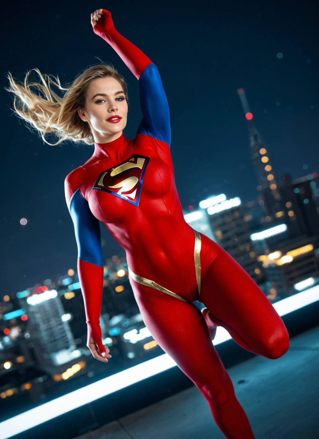 1girl, solo, bodysuit, blonde hair, breasts, blue eyes · Yamete.gg