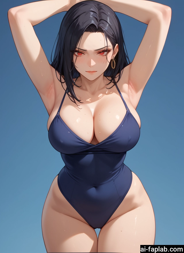 1girl, breasts, jewelry, armpits, earrings, large breasts