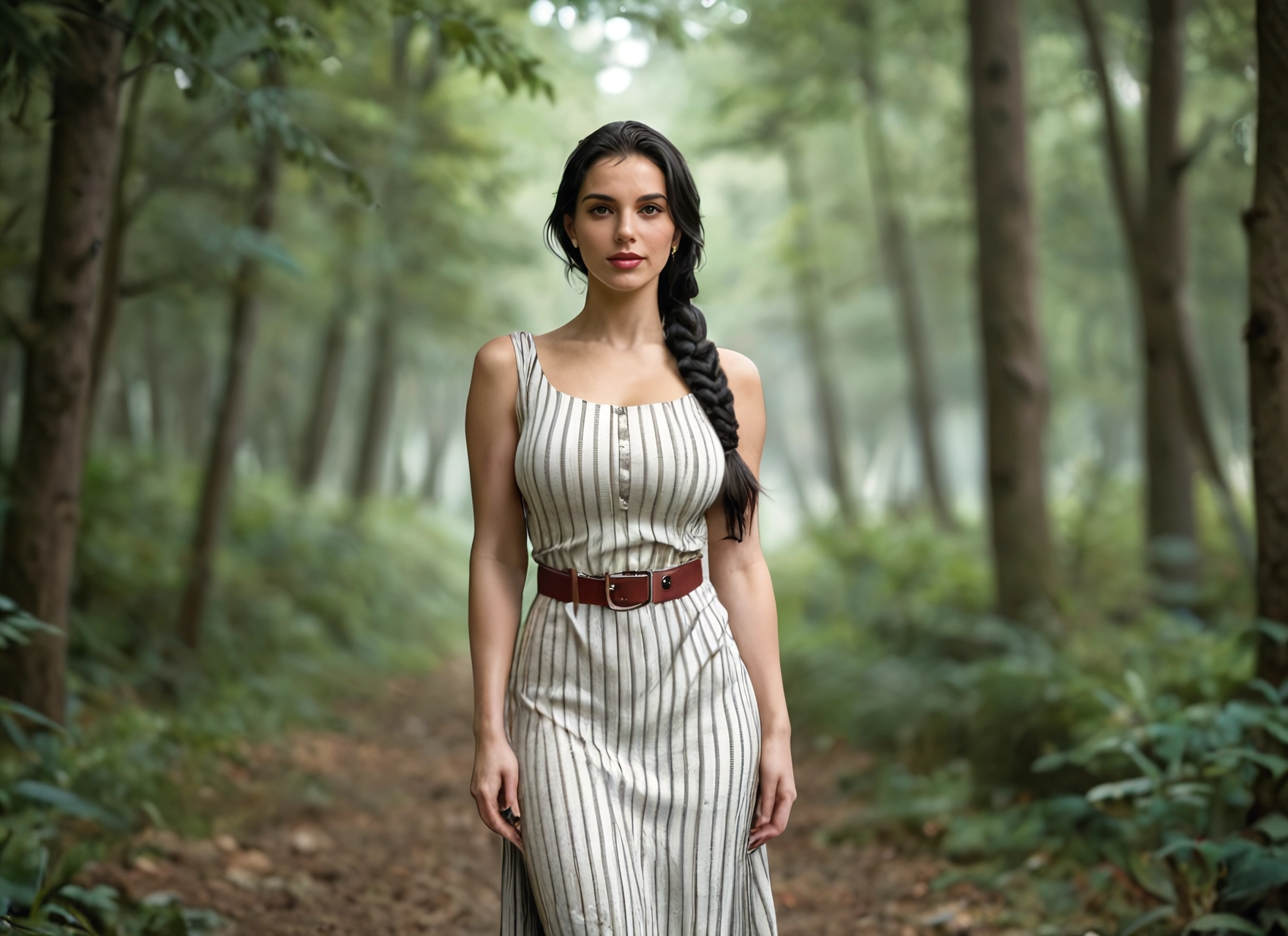 1girl, solo, dress, braid, long hair, belt · Yamete.gg