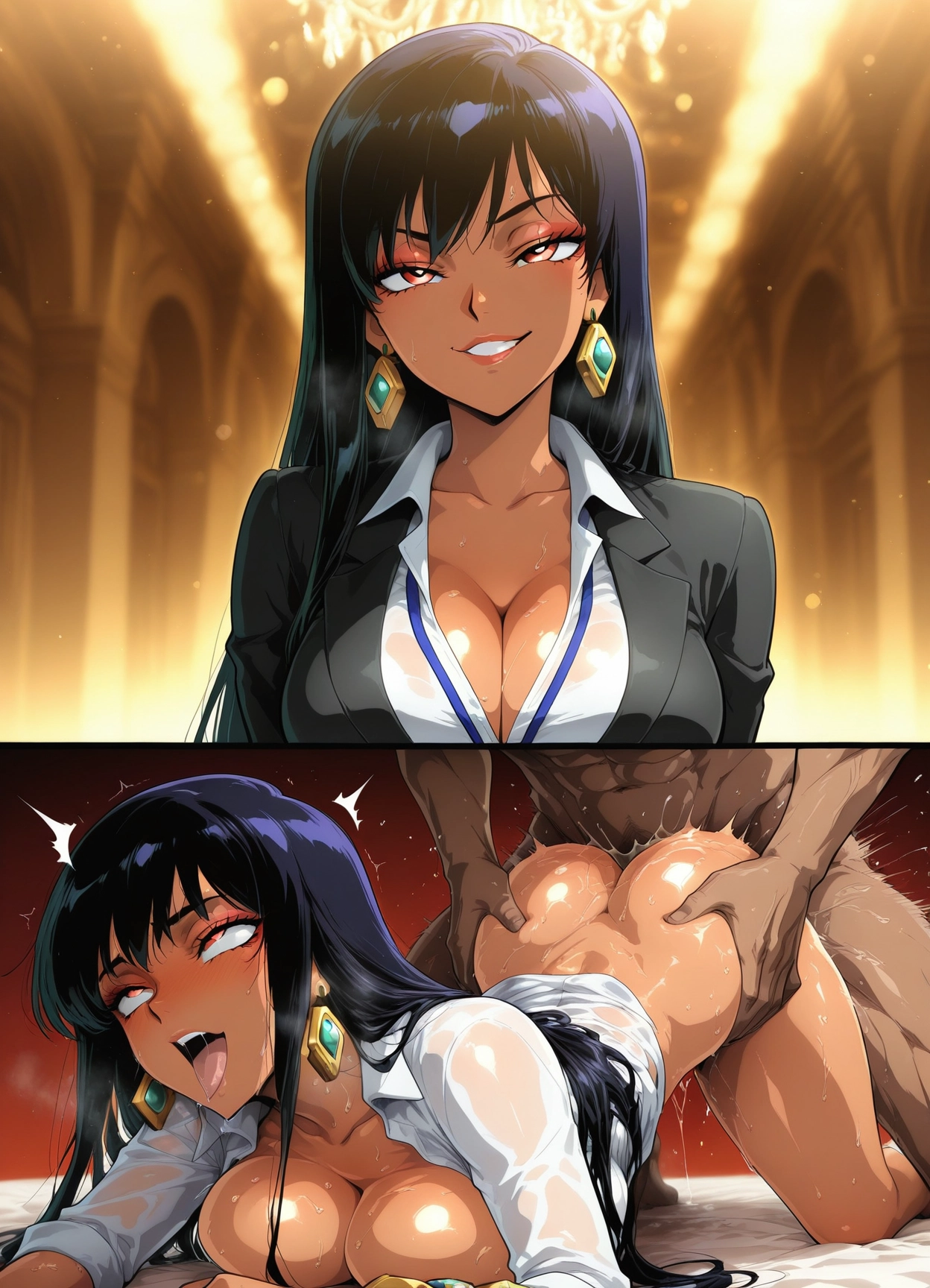 breasts, 1girl, sex, hetero, 1boy, jewelry · Yamete.gg