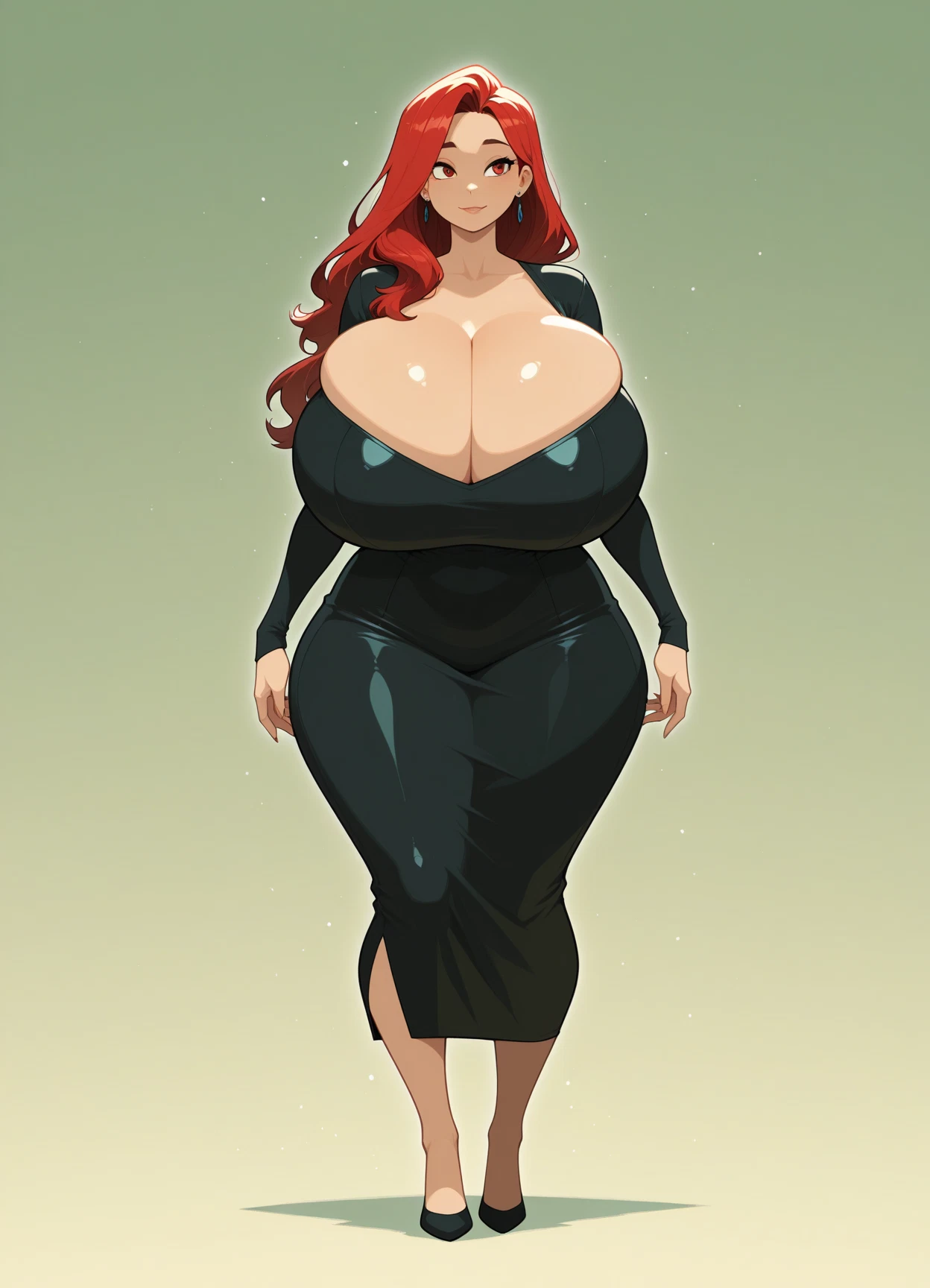 1girl, breasts, solo, dress, jewelry, earrings · Yamete.gg
