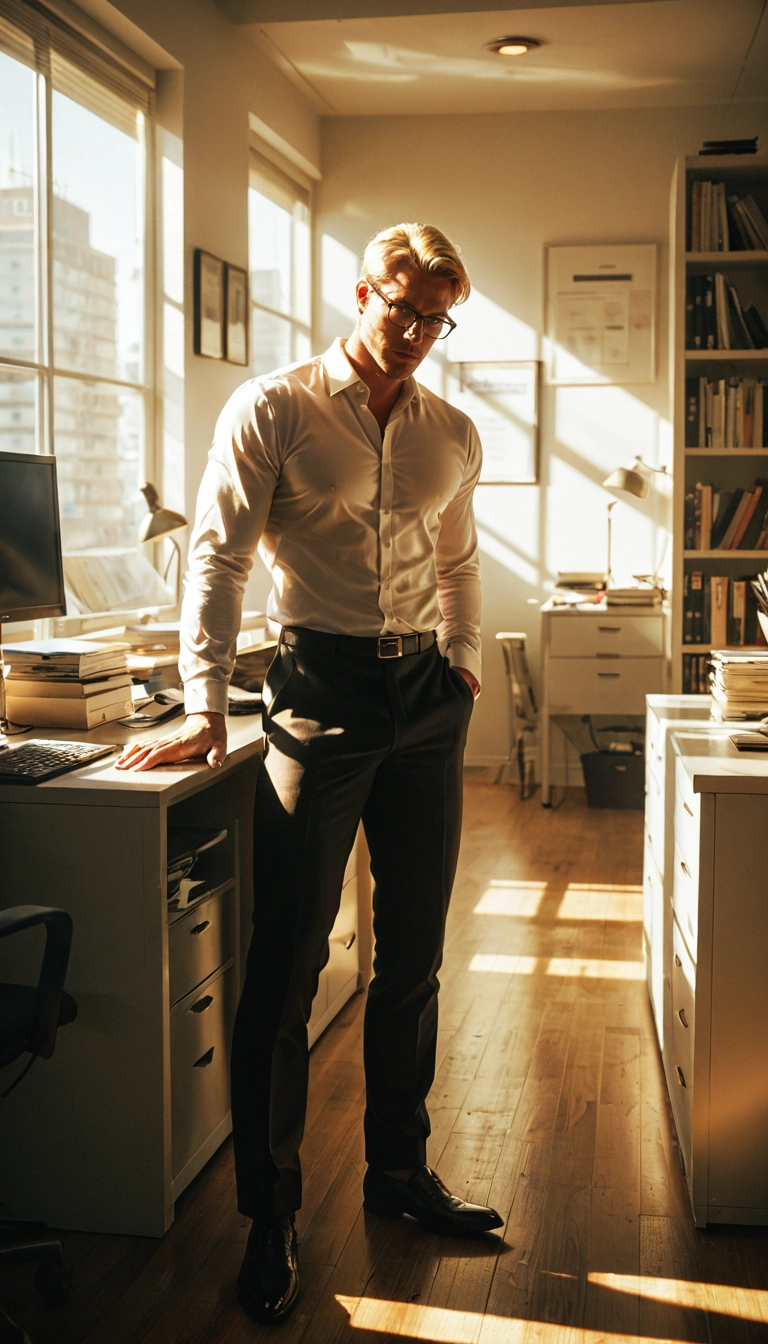 1boy, male focus, shirt, solo, lamp, pants · Yamete.gg