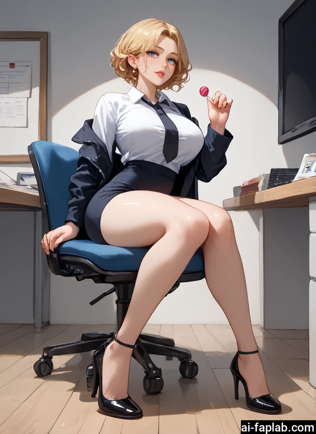 1girl, food, candy, blonde hair, skirt, blue eyes