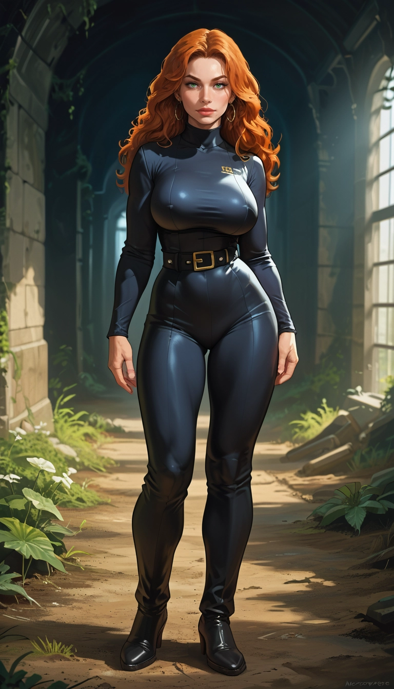 1girl, breasts, solo, green eyes, large breasts, long hair · Yamete.gg