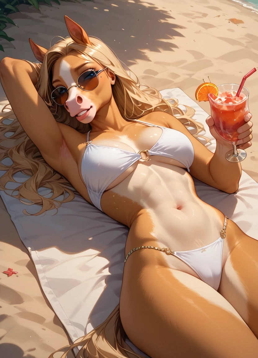 furry, 1girl, swimsuit, bikini, solo, animal ears · Yamete.gg