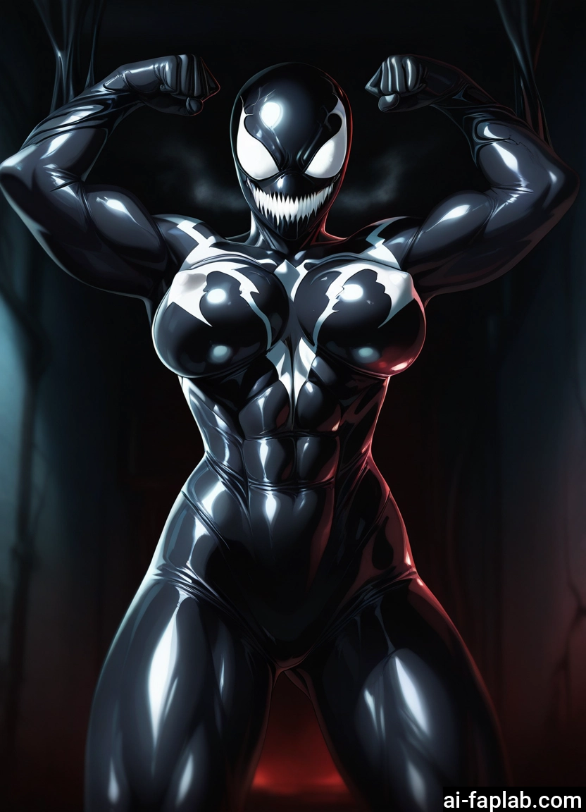 1girl, breasts, muscular, solo, bodysuit, muscular female · Yamete.gg