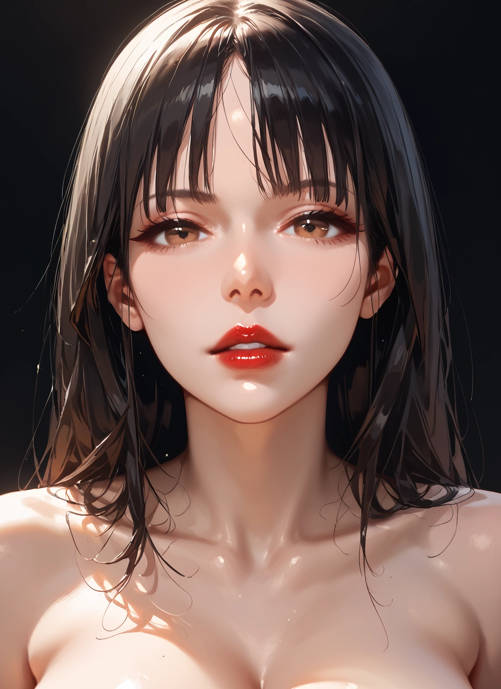 1girl, solo, breasts, brown eyes, looking at viewer, parted lips · Yamete.gg