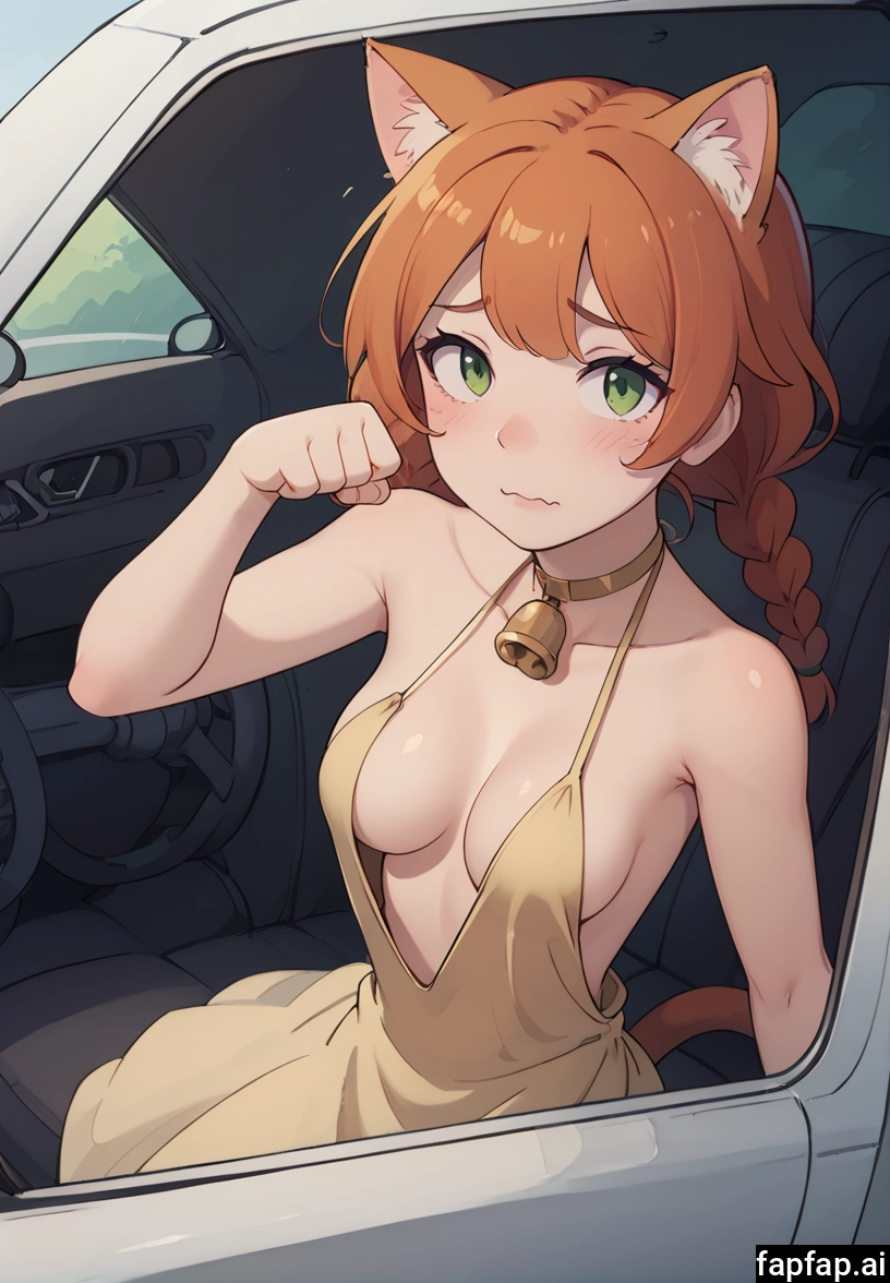 1girl, breasts, animal ears, solo, dress, yellow dress · Yamete.gg