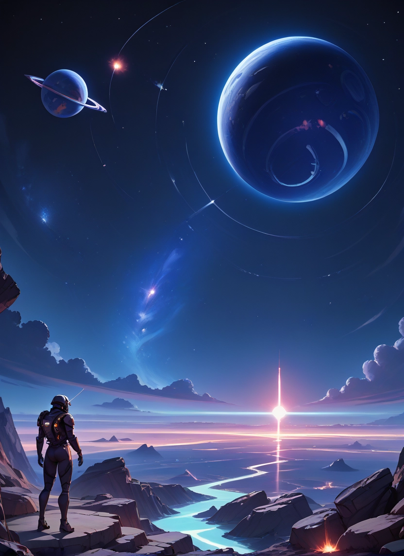 sky, 1boy, star (sky), solo, cloud, scenery · Yamete.gg