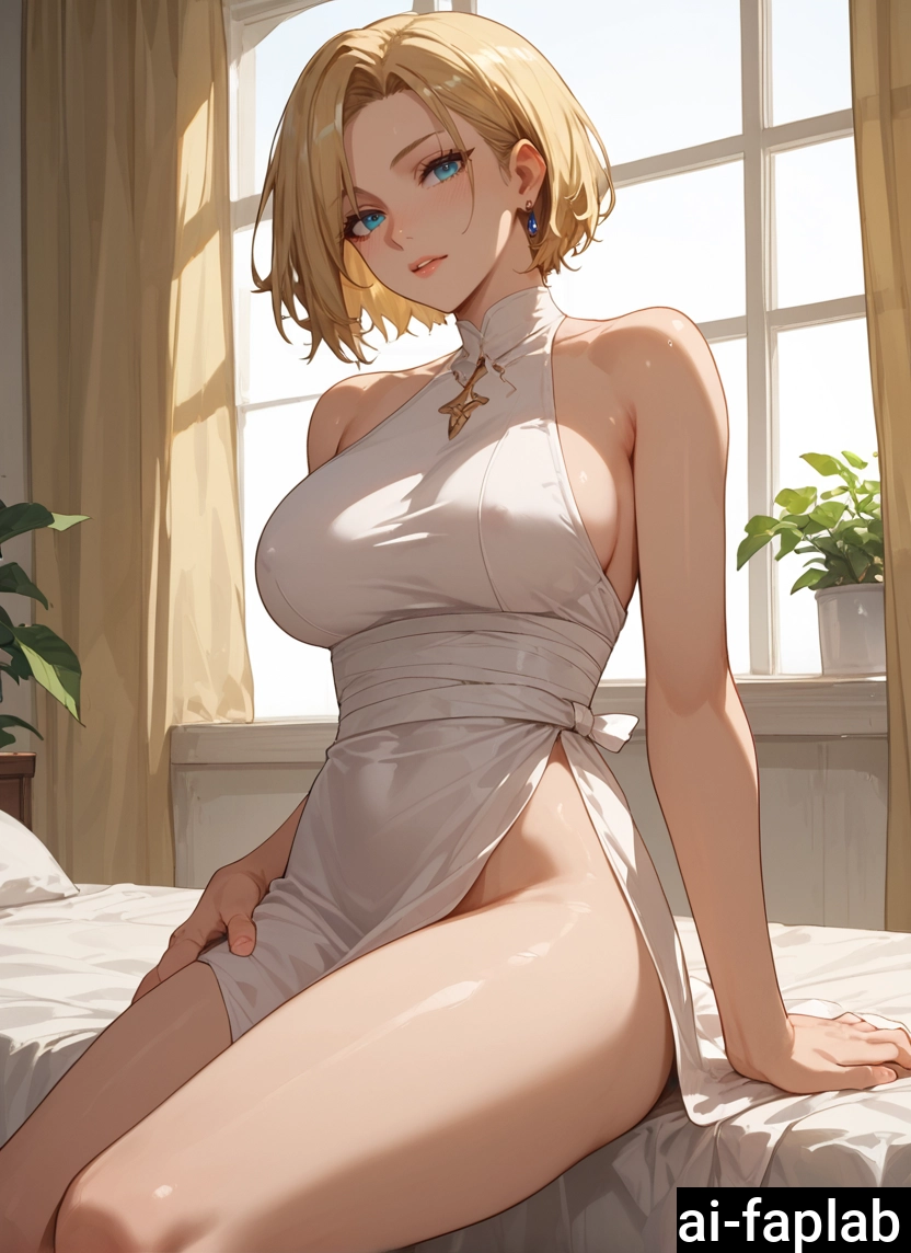 1girl, breasts, blonde hair, solo, short hair, large breasts · Yamete.gg