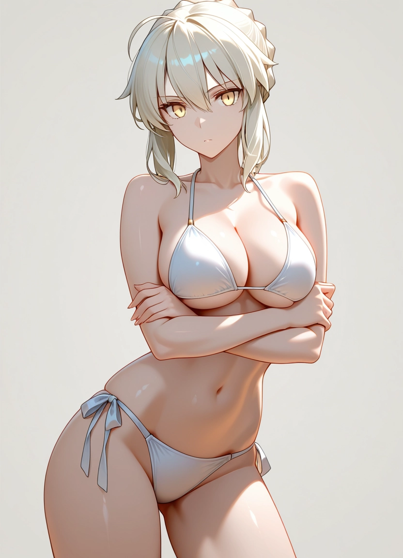 artoria pendragon (fate), 1girl, breasts, swimsuit, bikini, solo · Yamete.gg