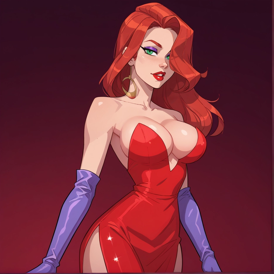 1girl, breasts, gloves, dress, jewelry, earrings · Yamete.gg