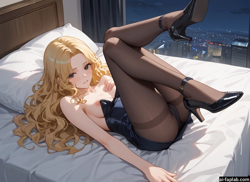 1girl, pantyhose, breasts, blonde hair, long hair, high heels · Yamete.gg