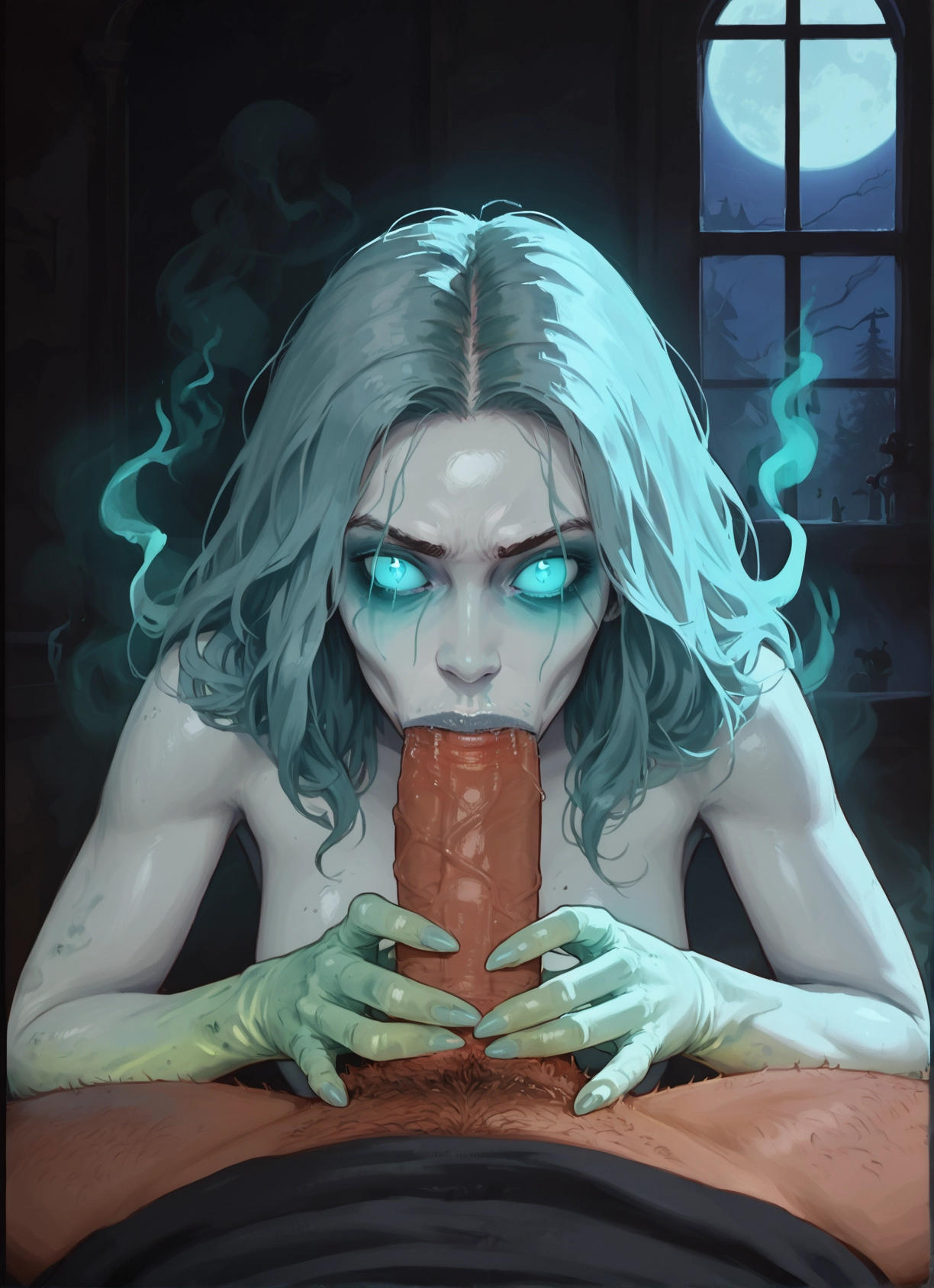 penis, 1girl, oral, hetero, fellatio, 1boy · Yamete.gg