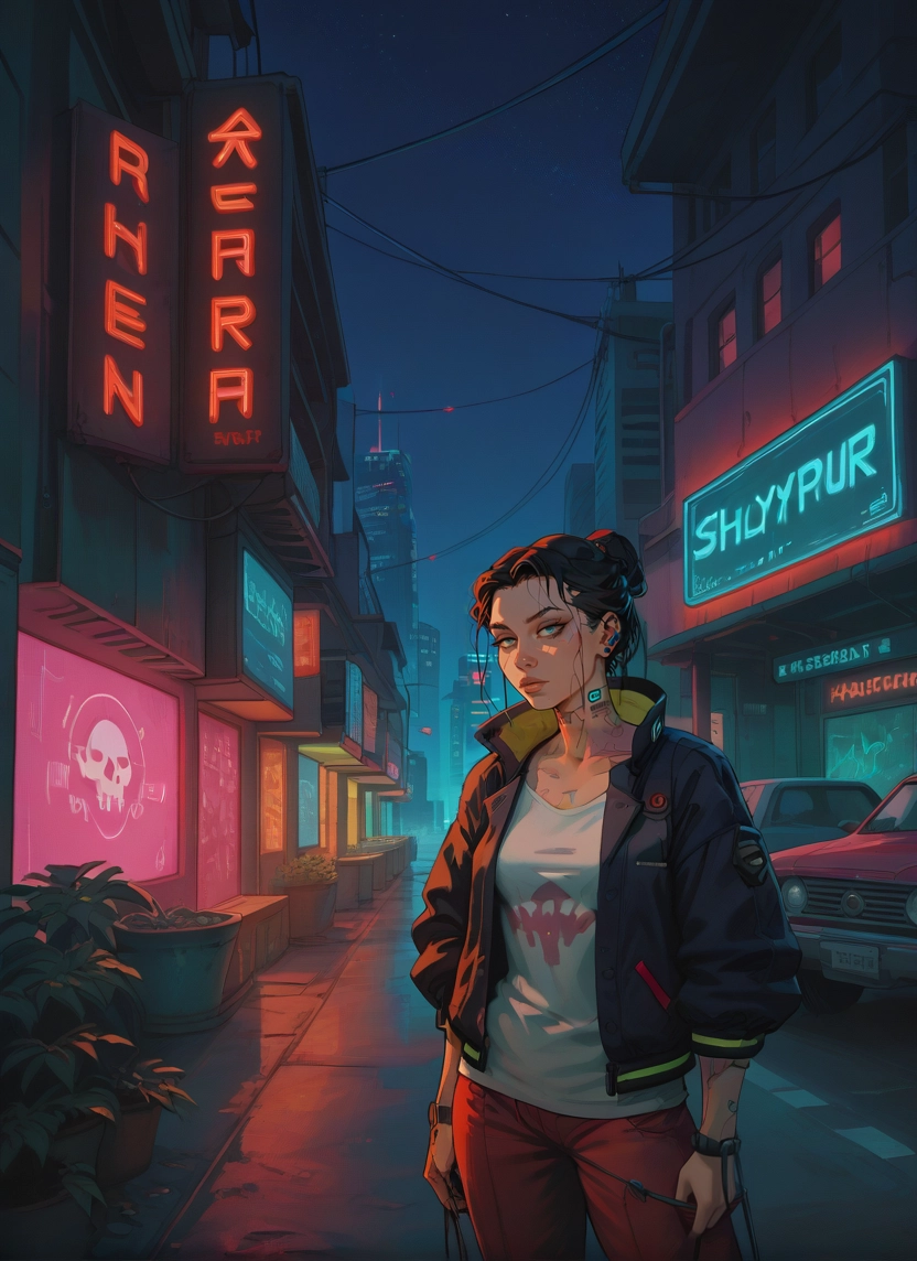 1girl, night, jacket, solo, car, motor vehicle · Yamete.gg