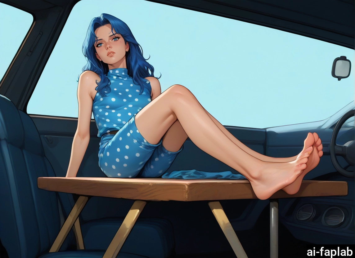 1girl, barefoot, feet, blue eyes, soles, toes · Yamete.gg