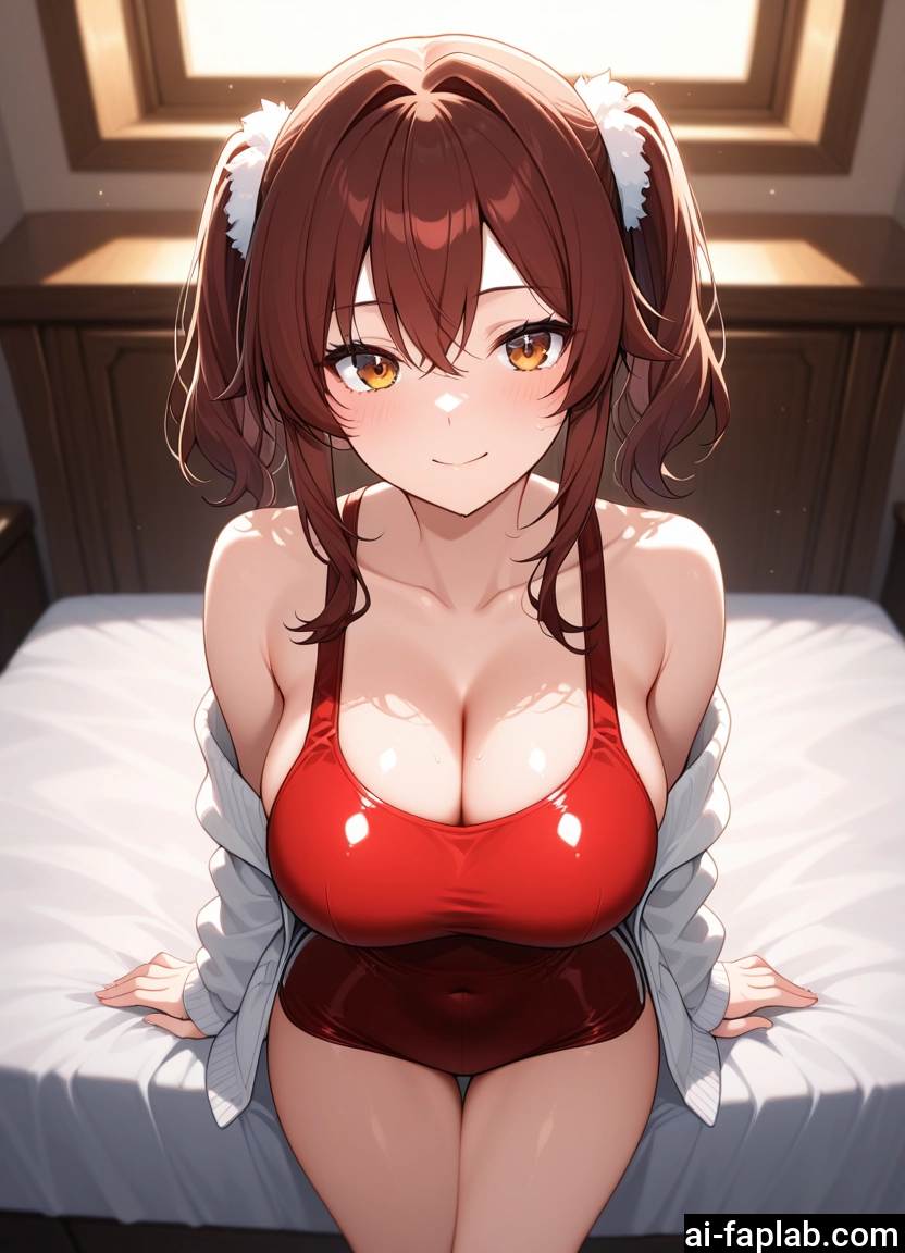 breasts, 1girl, large breasts, solo, swimsuit, smile · Yamete.gg