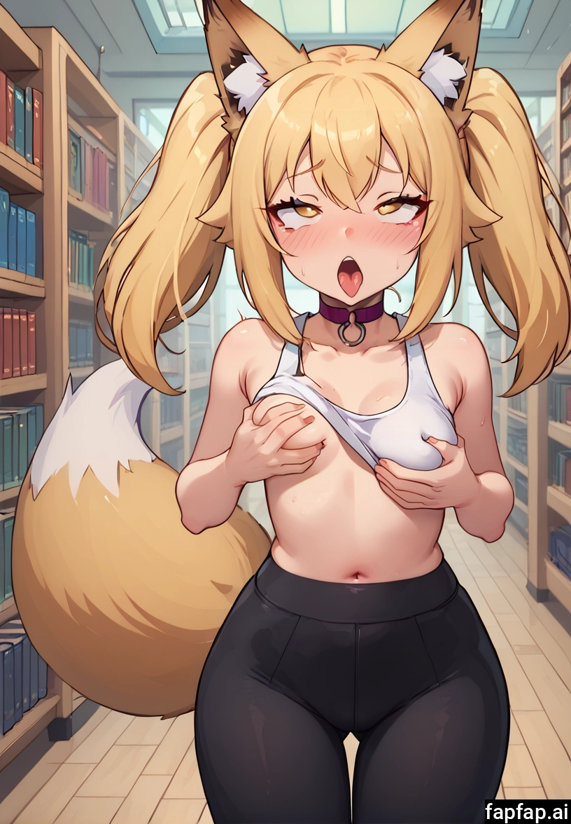 1girl, breasts, animal ears, tail, fox ears, solo · Yamete.gg