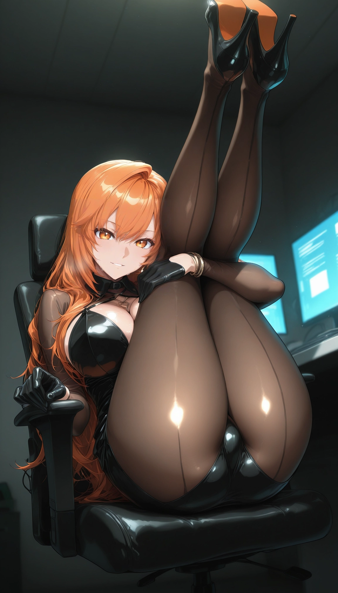 1girl, breasts, long hair, high heels, gloves, large breasts · Yamete.gg
