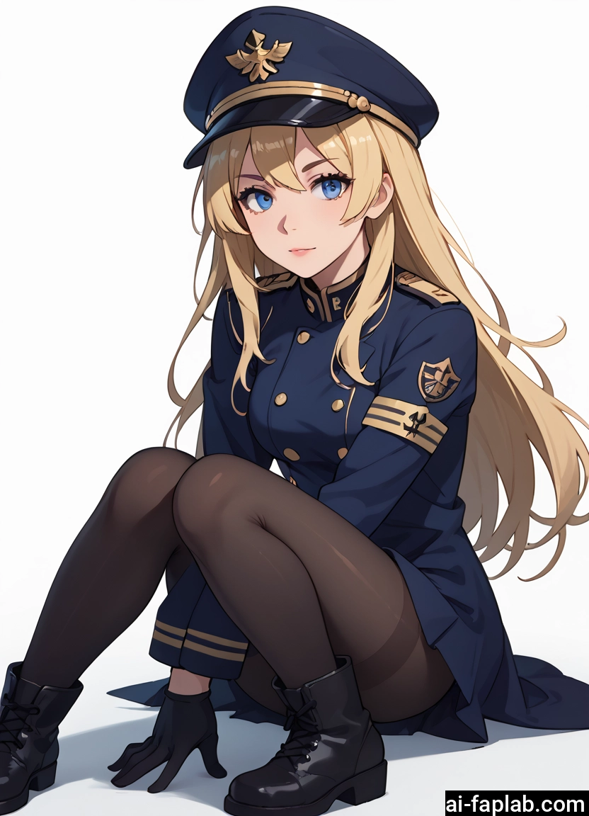 1girl, pantyhose, long hair, blonde hair, solo, blue eyes · Yamete.gg