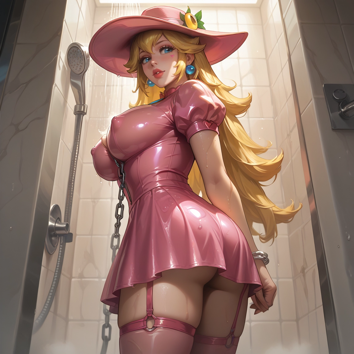 1girl, breasts, blonde hair, hat, long hair, jewelry · Yamete.gg