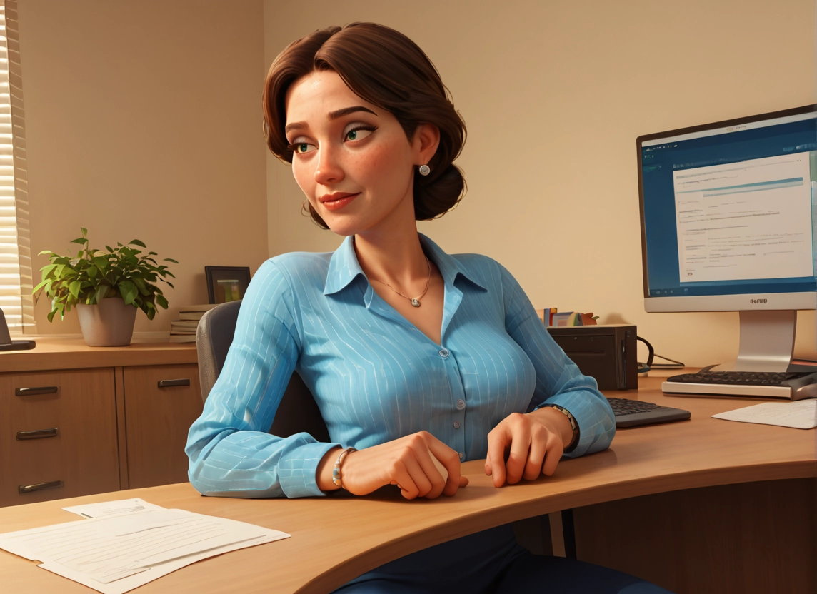 1girl, solo, jewelry, brown hair, earrings, shirt · Yamete.gg