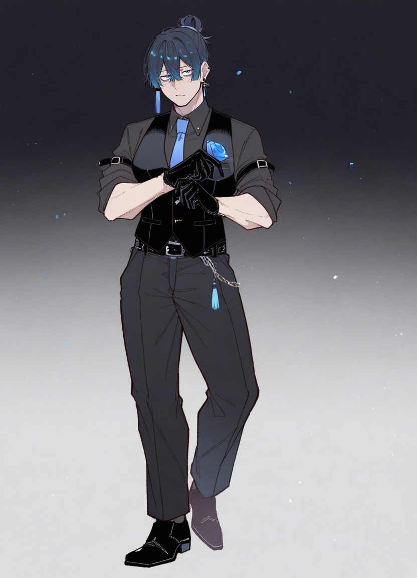 1boy, solo, male focus, necktie, vest, shirt · Yamete.gg