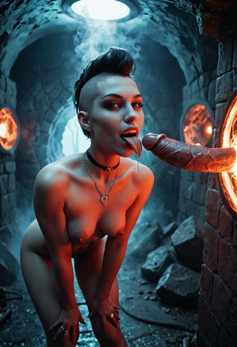 penis, 1girl, breasts, nipples, hetero, tongue · Yamete.gg