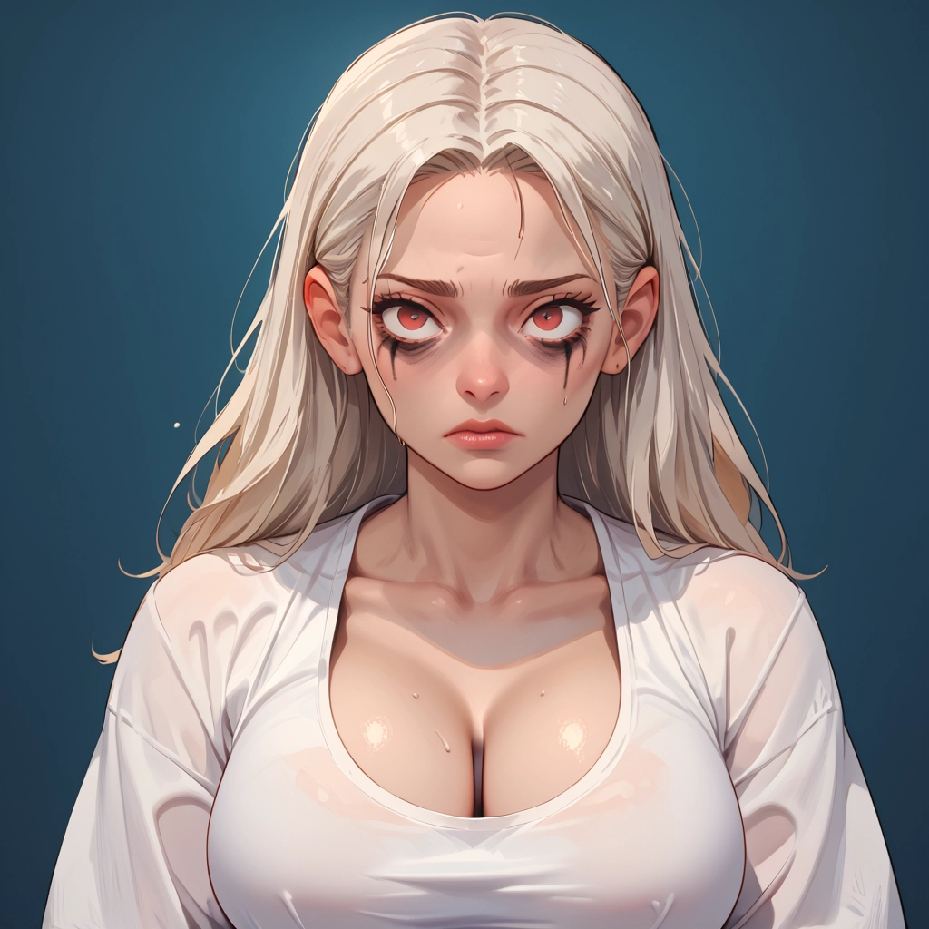 1girl, breasts, solo, cleavage, large breasts, red eyes · Yamete.gg