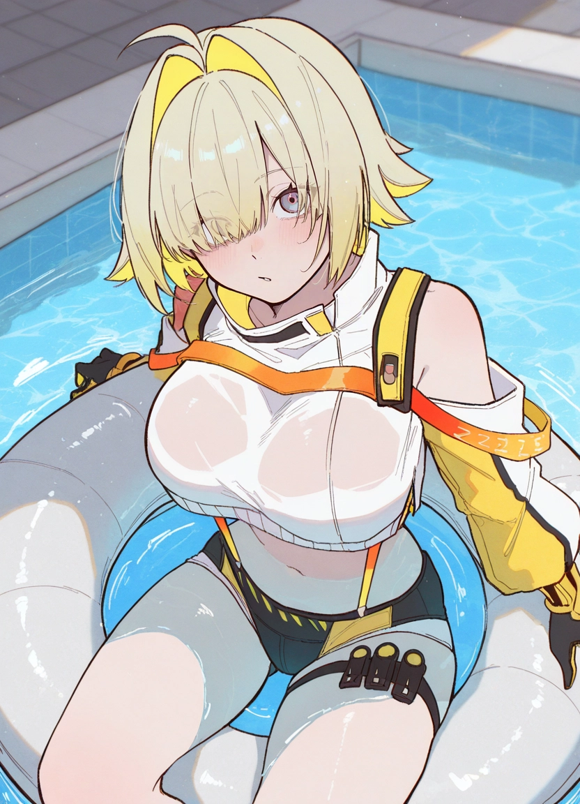1girl, solo, blonde hair, breasts, gloves, looking at viewer · Yamete.gg