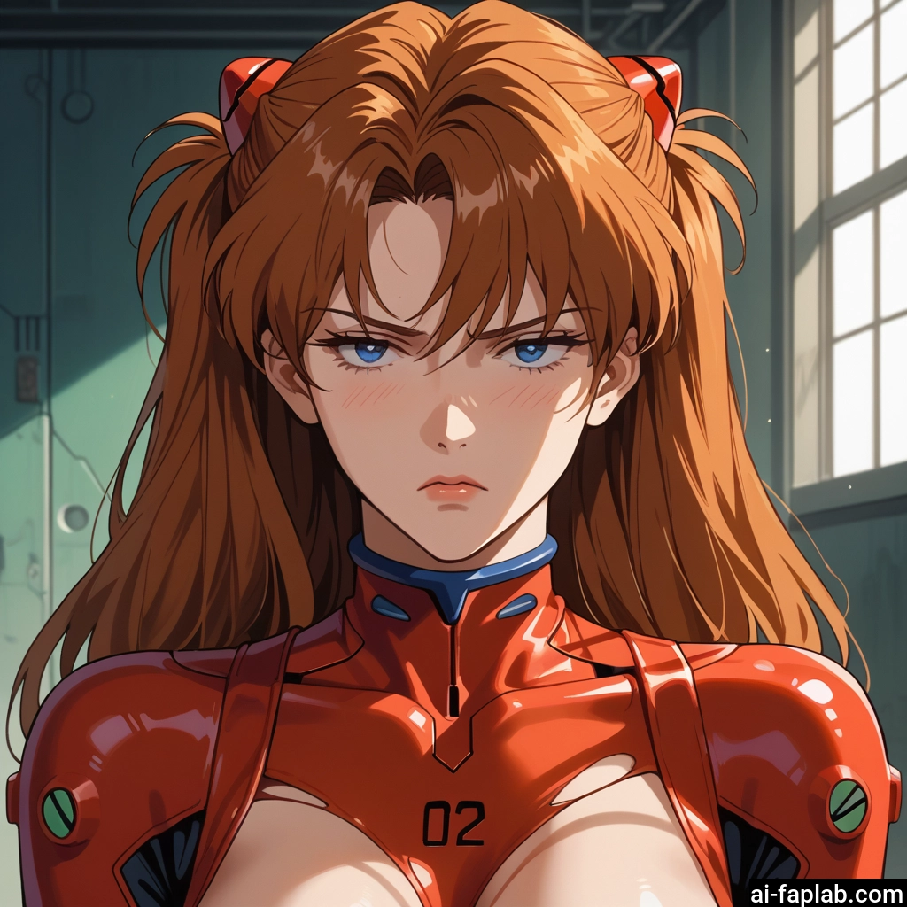 1girl, blue eyes, plugsuit, solo, long hair, breasts