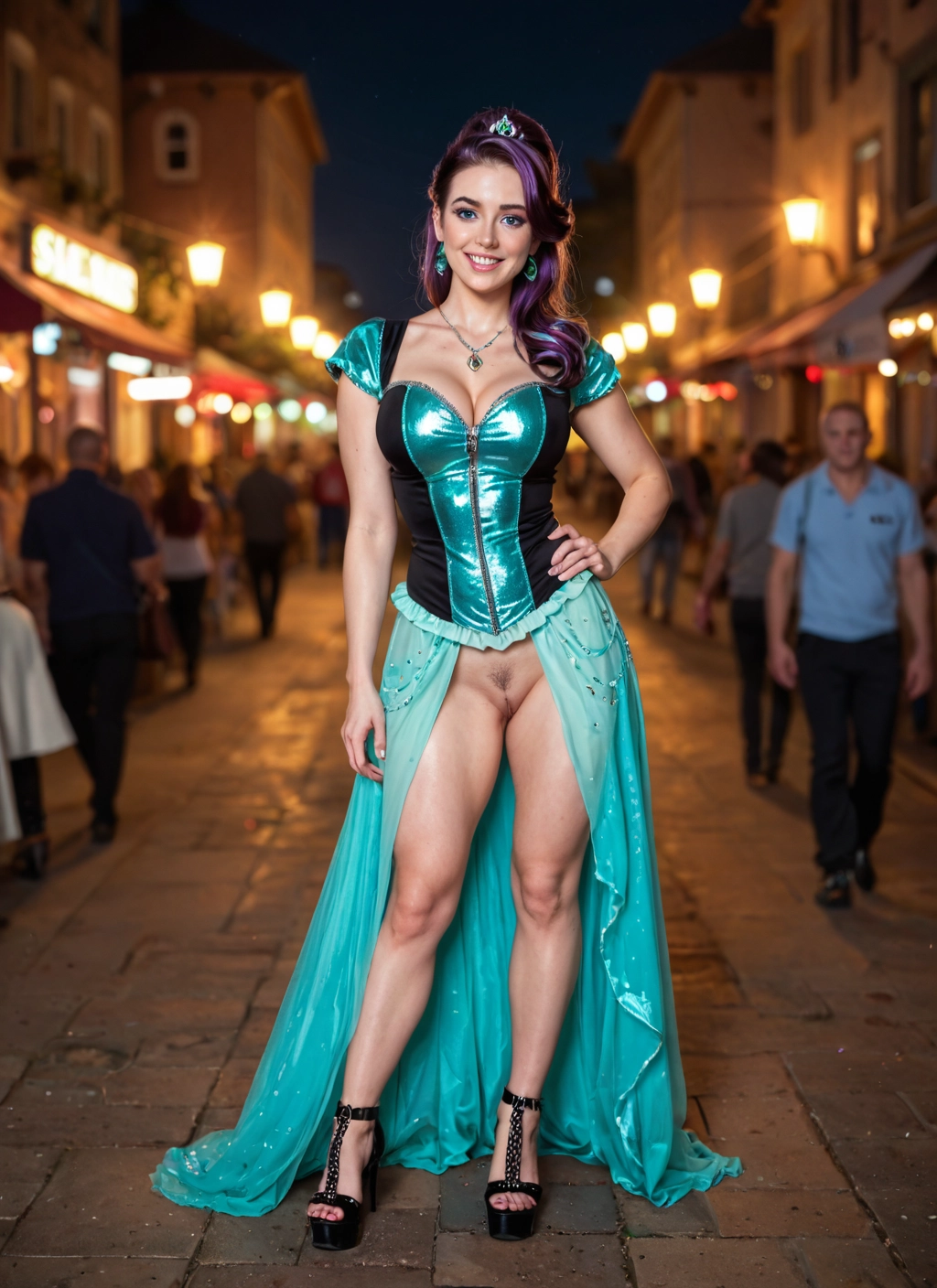 1girl, breasts, jewelry, pussy, pubic hair, earrings · Yamete.gg