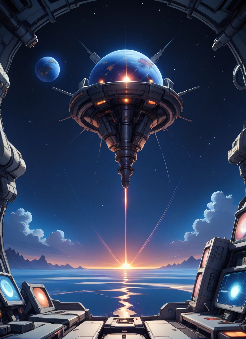 no humans, sky, star (sky), planet, cloud, science fiction · Yamete.gg