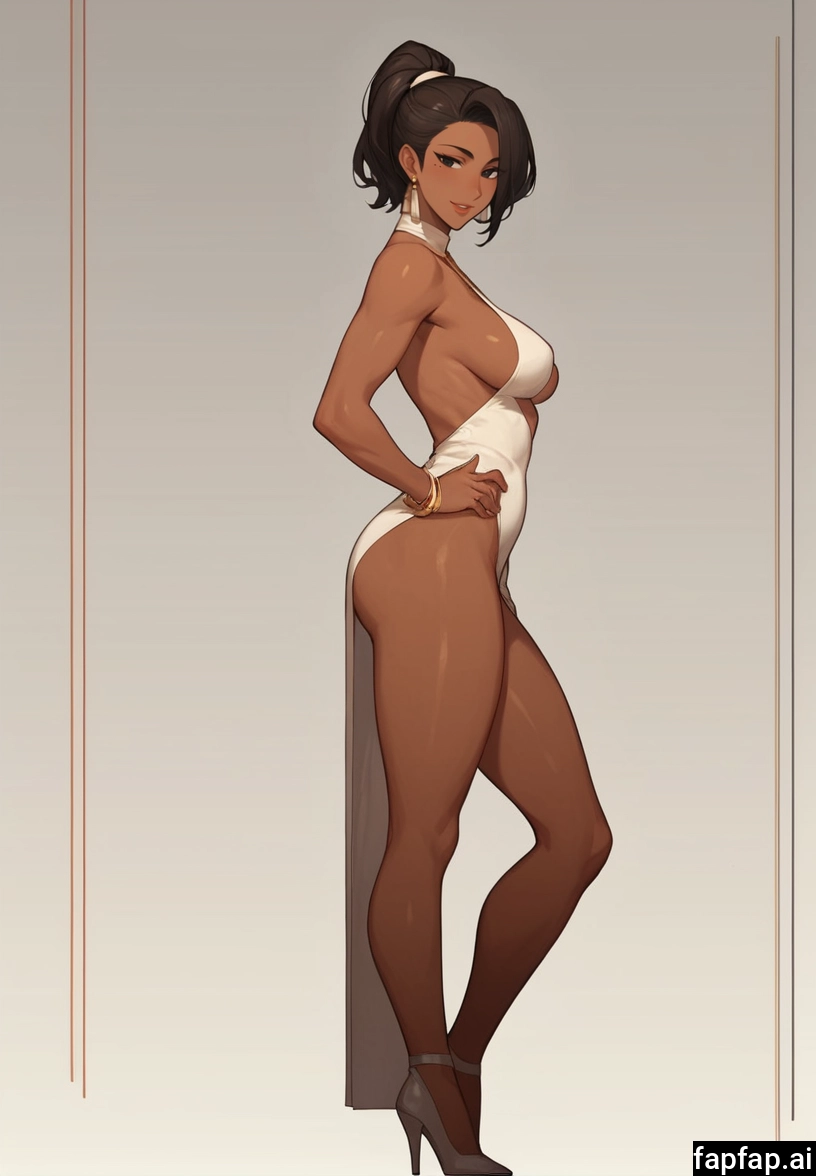 1girl, solo, breasts, dark skin, high heels, dark-skinned female
