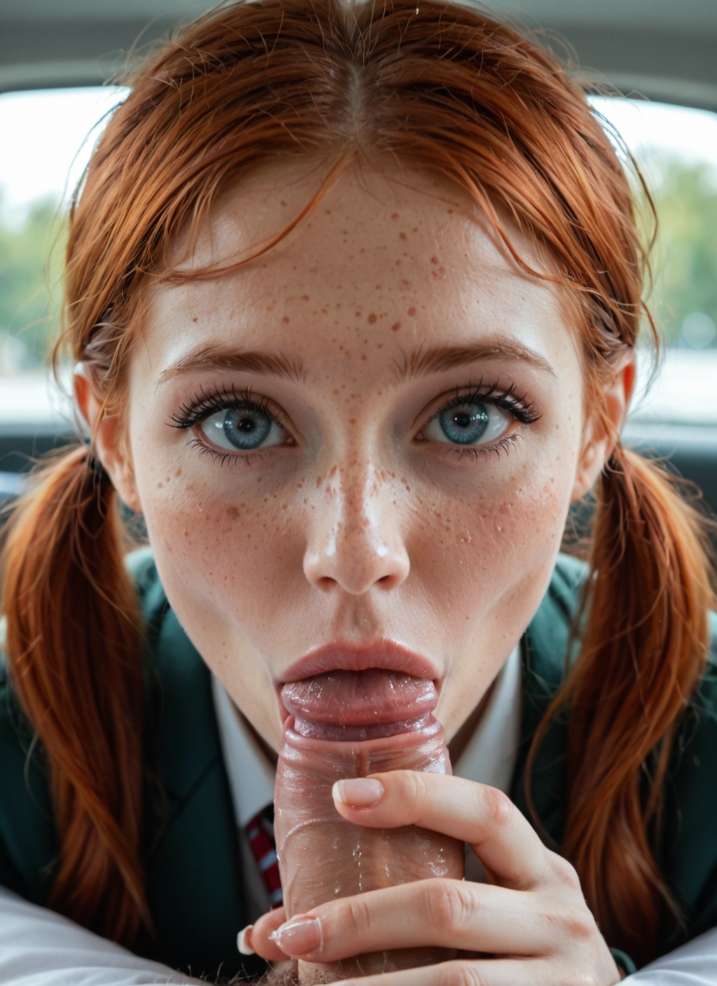 penis, 1girl, fellatio, oral, hetero, freckles · Yamete.gg