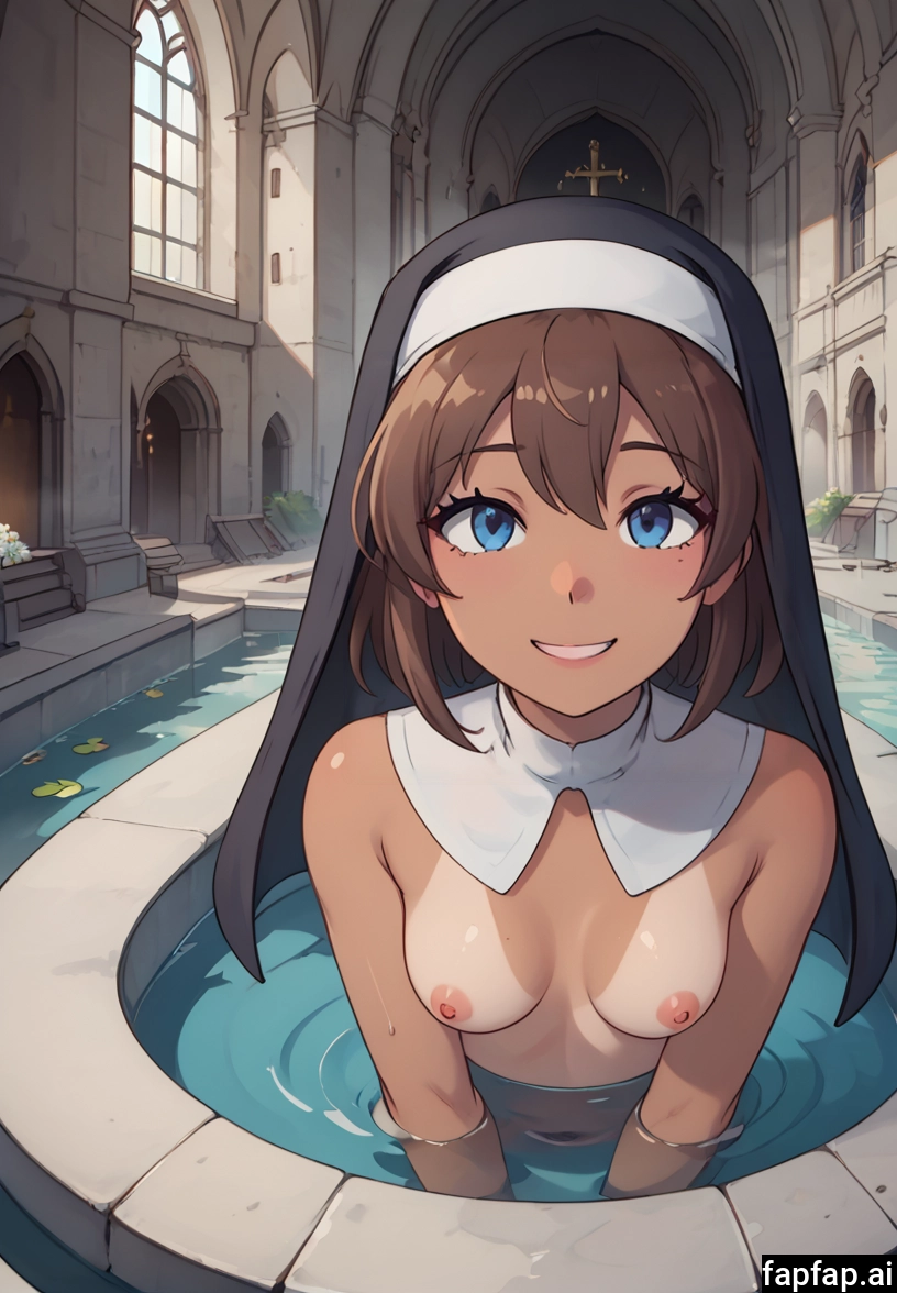 1girl, breasts, solo, nipples, smile, tan · Yamete.gg
