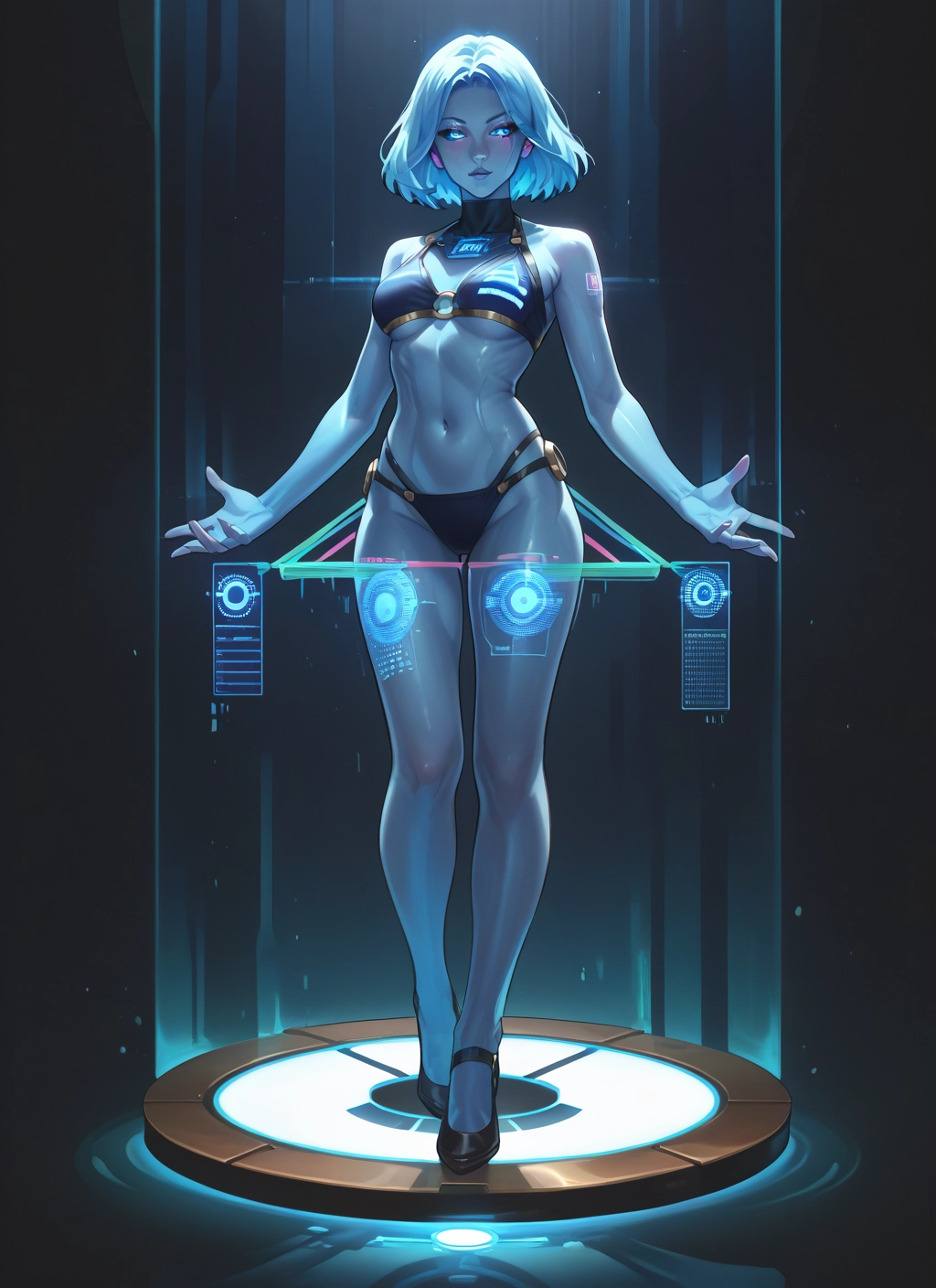 1girl, solo, breasts, swimsuit, navel, bikini · Yamete.gg