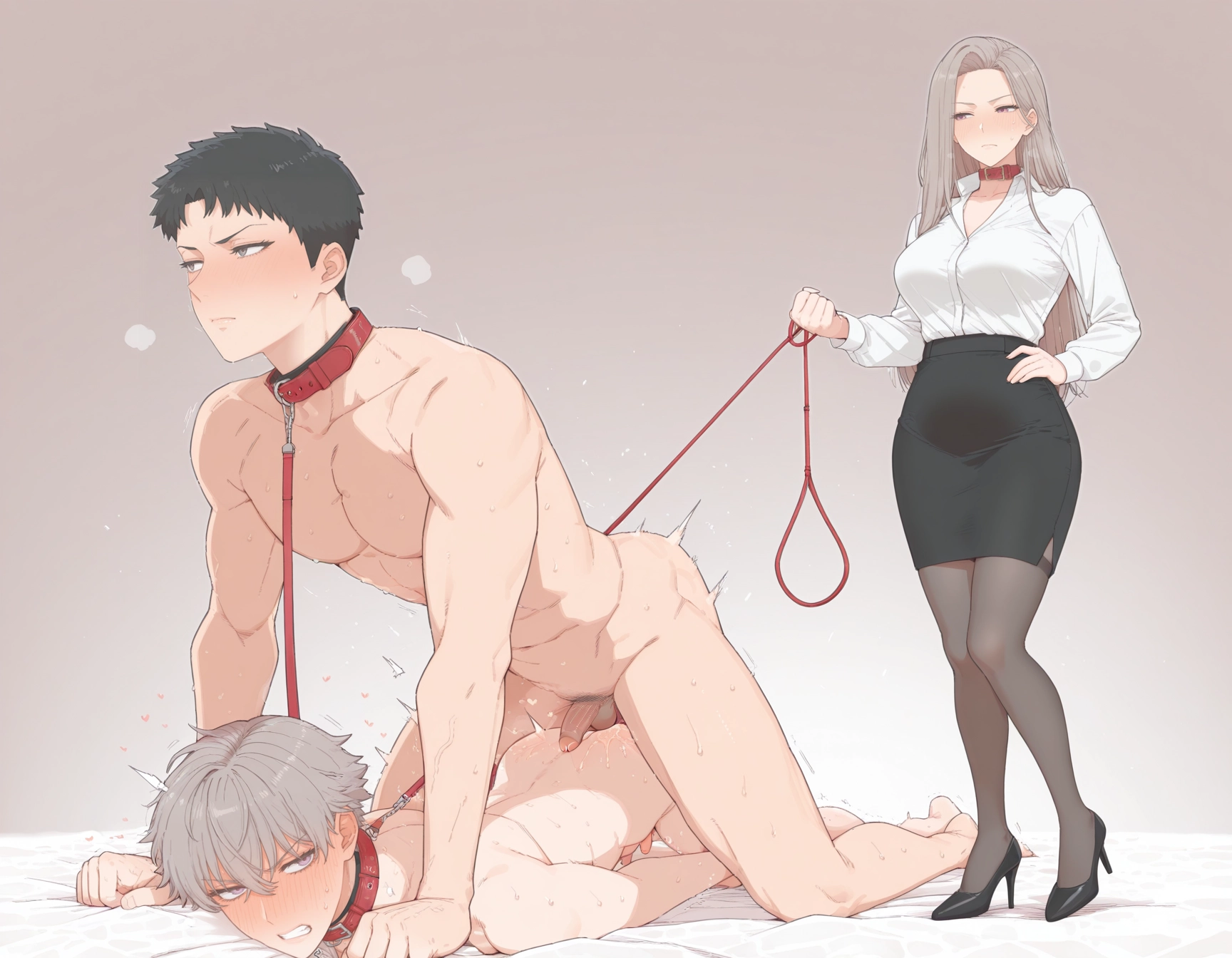 1girl, leash, nude, pantyhose, sex, pencil skirt · Yamete.gg