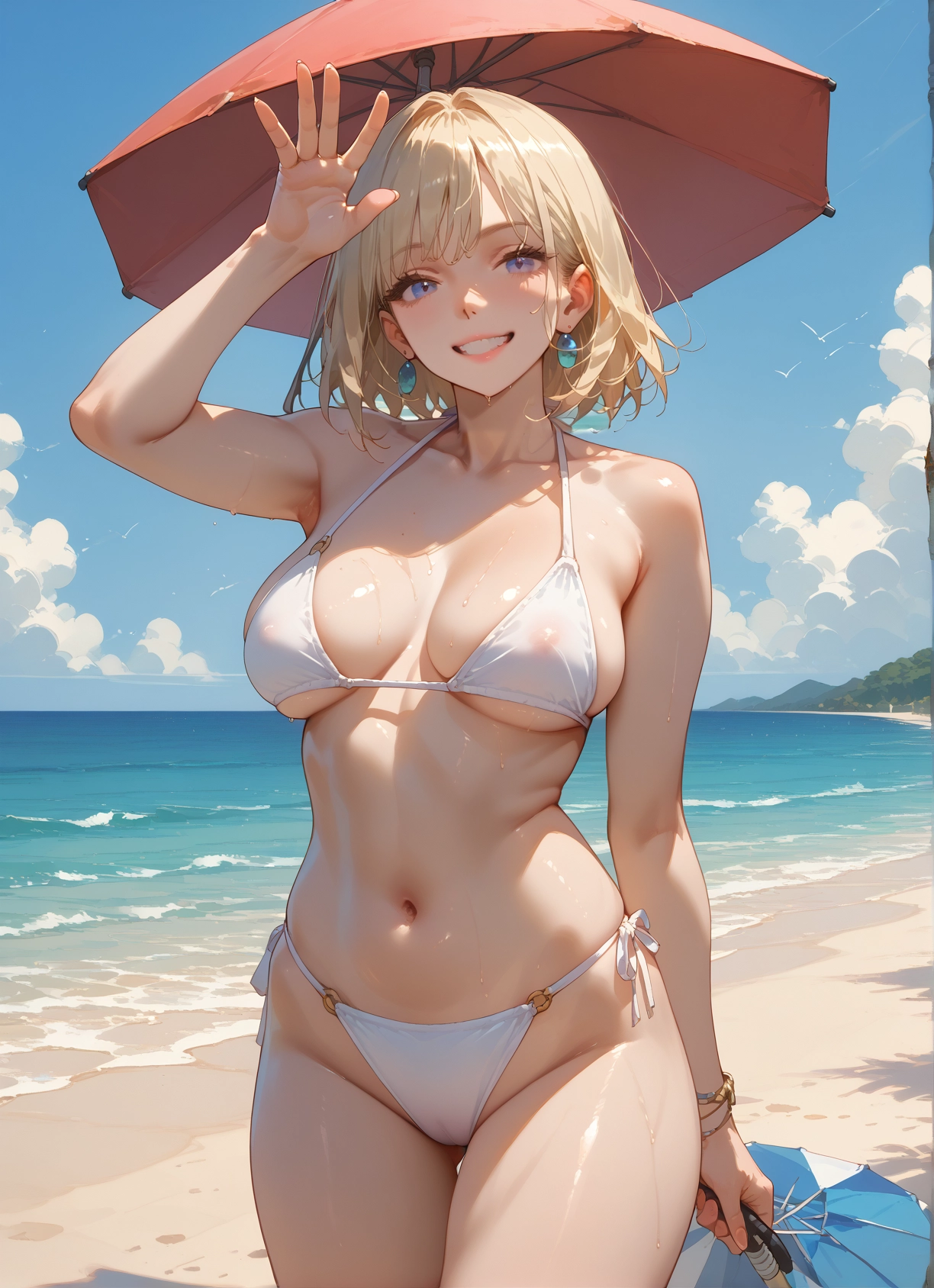 1girl, swimsuit, breasts, bikini, solo, smile · Yamete.gg